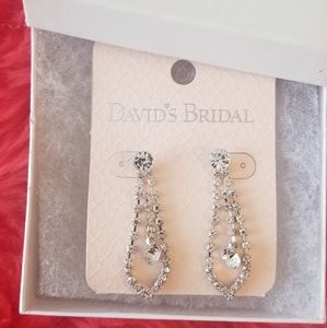 David's Bridal Crystal Earrings